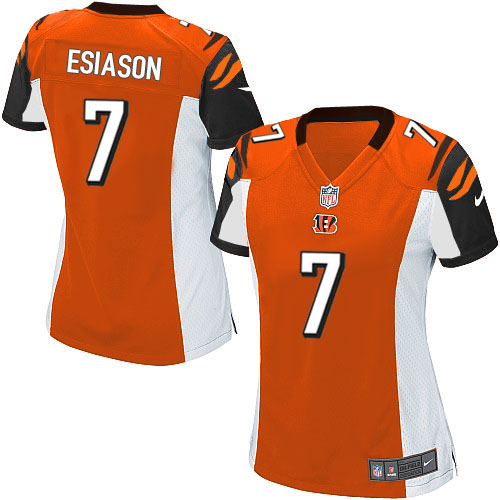 Women's Limited Boomer Esiason Nike Jersey Orange Alternate - #7 NFL Cincinnati Bengals